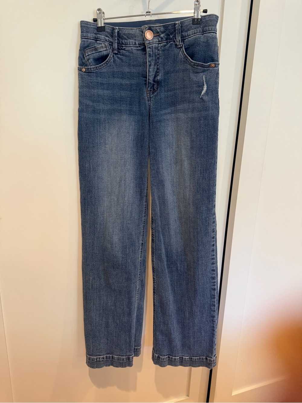 Women’s Sz 0 Wit & Wisdom Wide-Leg High-Rise Jeans - Medium Blue Wash